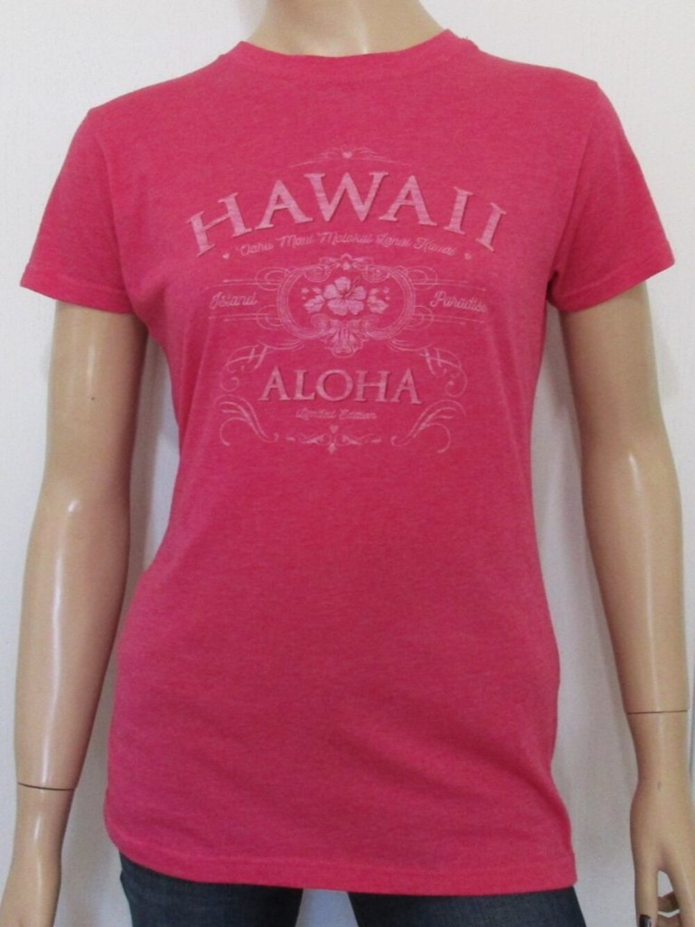 ISLAND GIRL T-Shirt Size Medium Pink Hawaii Graphic Tee